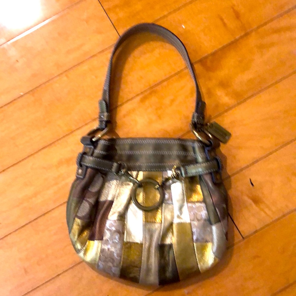 Coach Small Bag Bronze and Gold